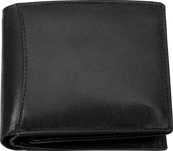 Snughorn Men Casual Black Genuine Leather RFID Wallet  (6 Card Slots)