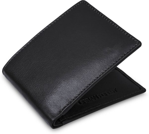 Snughorn Men Casual, Formal Black Genuine Leather RFID Wallet  (8 Card Slots)