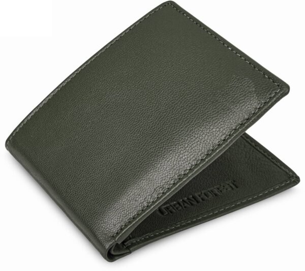 Snughorn Men Casual, Formal Green Genuine Leather RFID Wallet  (8 Card Slots)